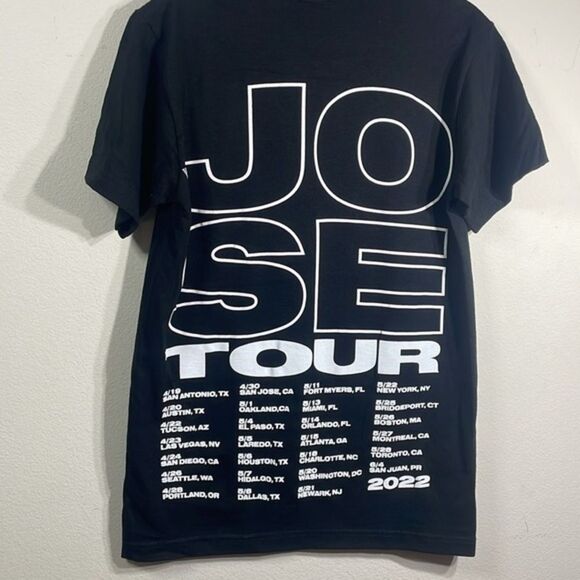 (P) J Balvin Concert Tour T-Shirt Sizes L,M,S Black Smiley Face Men's Lightning - Picture 2 of 9